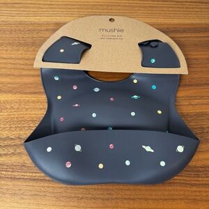 Mushie Galaxy Silicone Bib - Navy